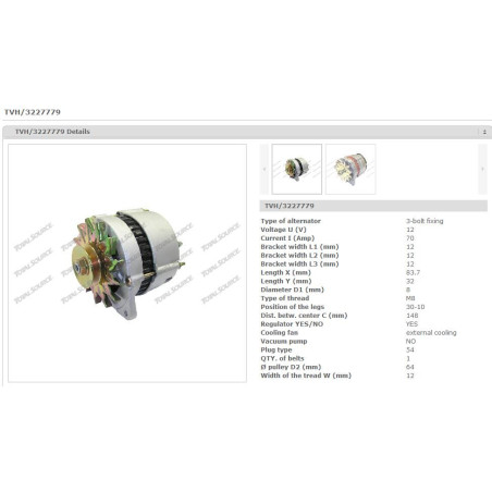 ALTERINATOR 2871A161 2871A161